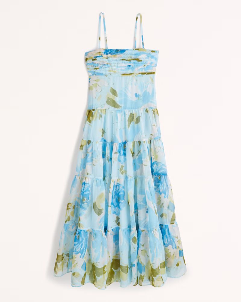 Sheer Babydoll Maxi Dress | Abercrombie & Fitch (US)