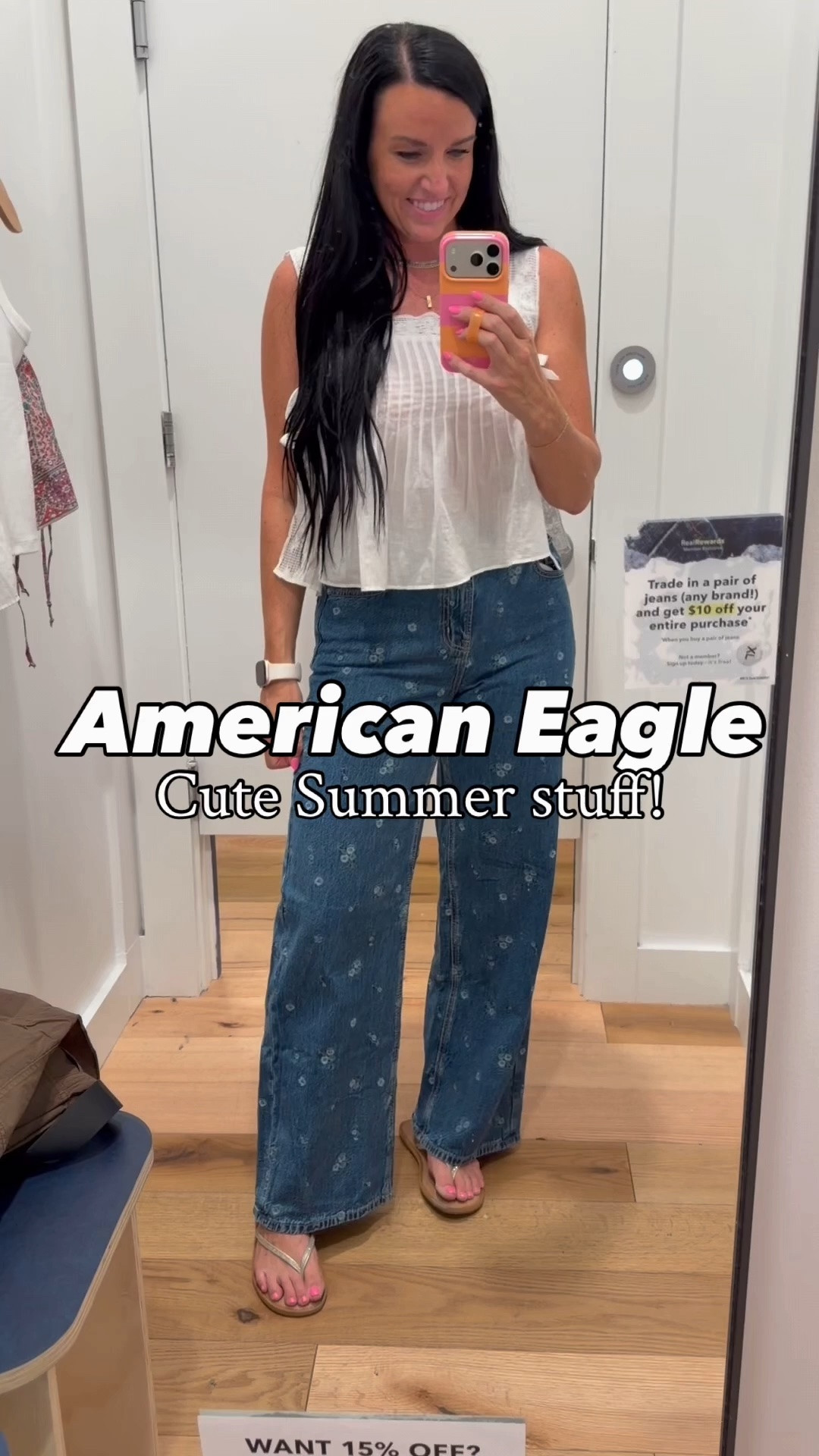 American Eagle 30%-50% off sale! Jeans are 40% off😍🙌🏼

Size & fit info: (I'm 5'5" and wear a size 4/27 and small for reference.) Get ready for back to school! 

I am in my normal size 4/27 or S regular in each. I love the flower print jeans the best for sure!! The leg is the right amount of fullness for an almost straight/wide leg look! I love the flares, too, but might need those in the long length. The little stops are so fun for end of summer— it seems like it’s still hot everywhere right now!


@americaneagle #americaneagle #americaneaglestyle #americaneaglejeans #aexme #jeanshaul #jeans #widelegjeans floral jeans, bandana top, tube top, summer outfits

#LTKSeasonal #LTKSaleAlert