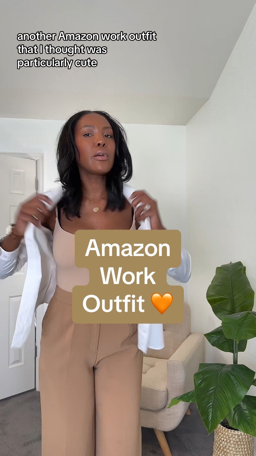 Amazon work outfit! Amazon work wear finds: white button down shirt, nude bodysuit 

#LTKGiftGuide #LTKstyletip #LTKworkwear