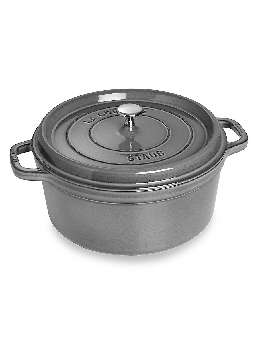 Staub 7-Quart Round Dutch Oven - Graphite | Saks Fifth Avenue OFF 5TH
