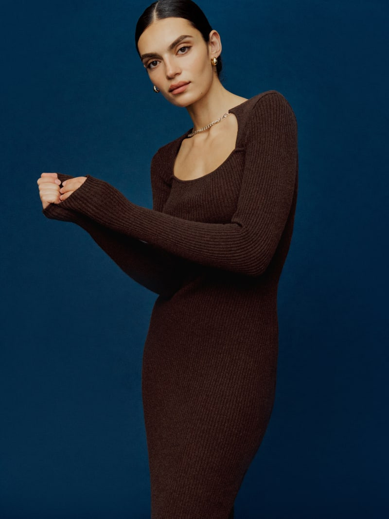 Nancy Cashmere Novelty Midi Dress | Reformation (Global)