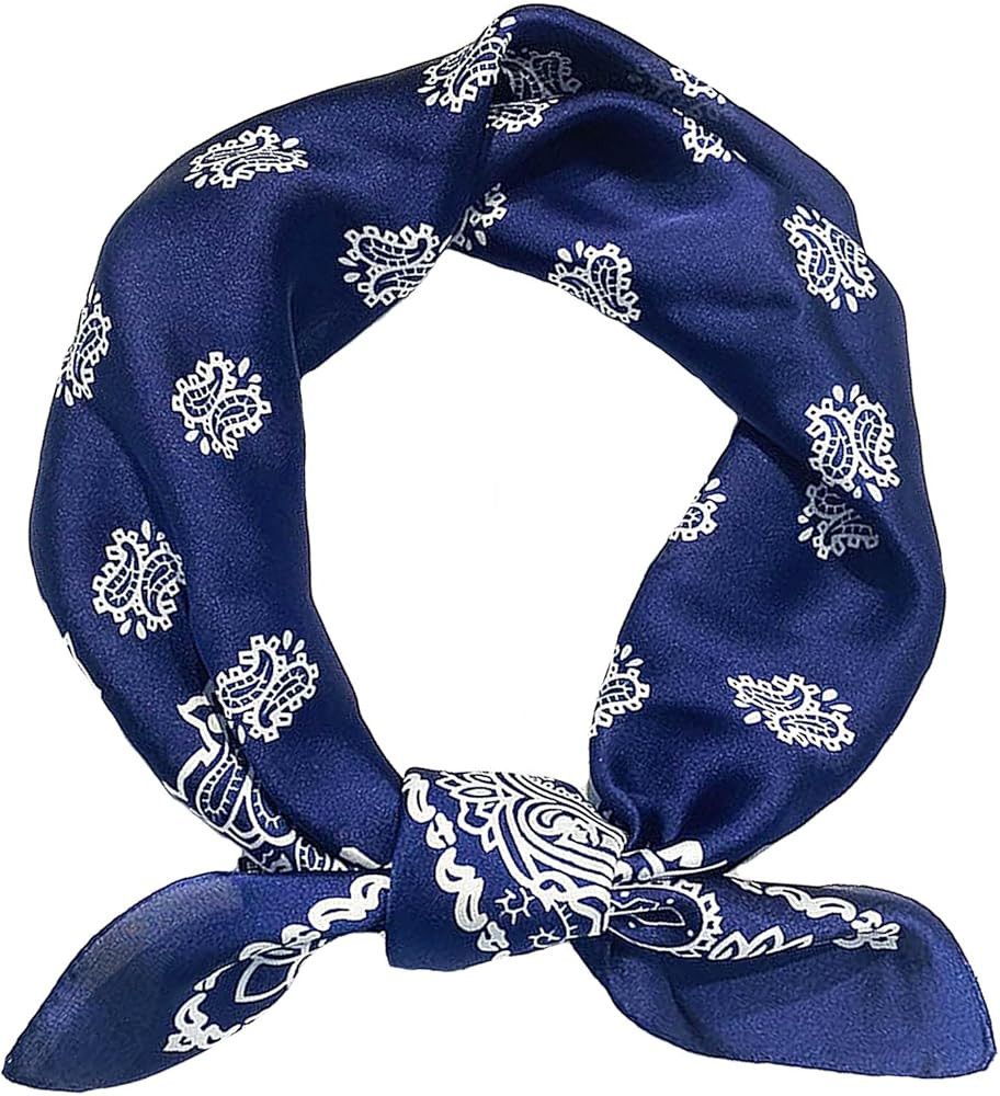 Roizsx Fashion Hair Scarf for Women Lightweight Silk Feeling Head Scarves Square Bandanas 27.5× ... | Amazon (US)