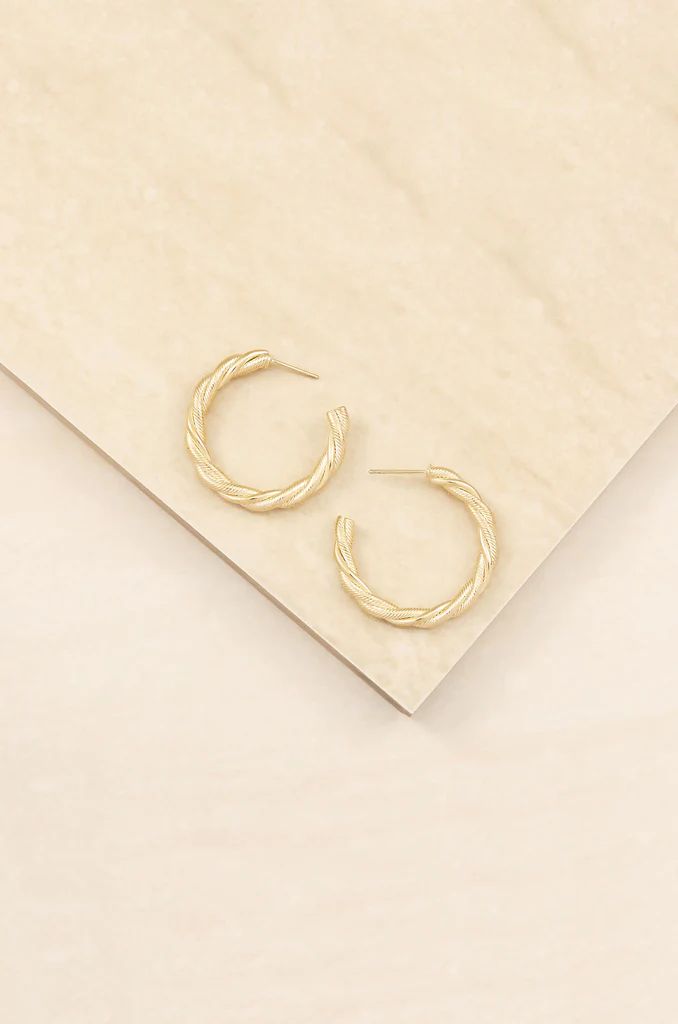 Spun Strands 18k Gold Plated Hoop Earrings | Ettika