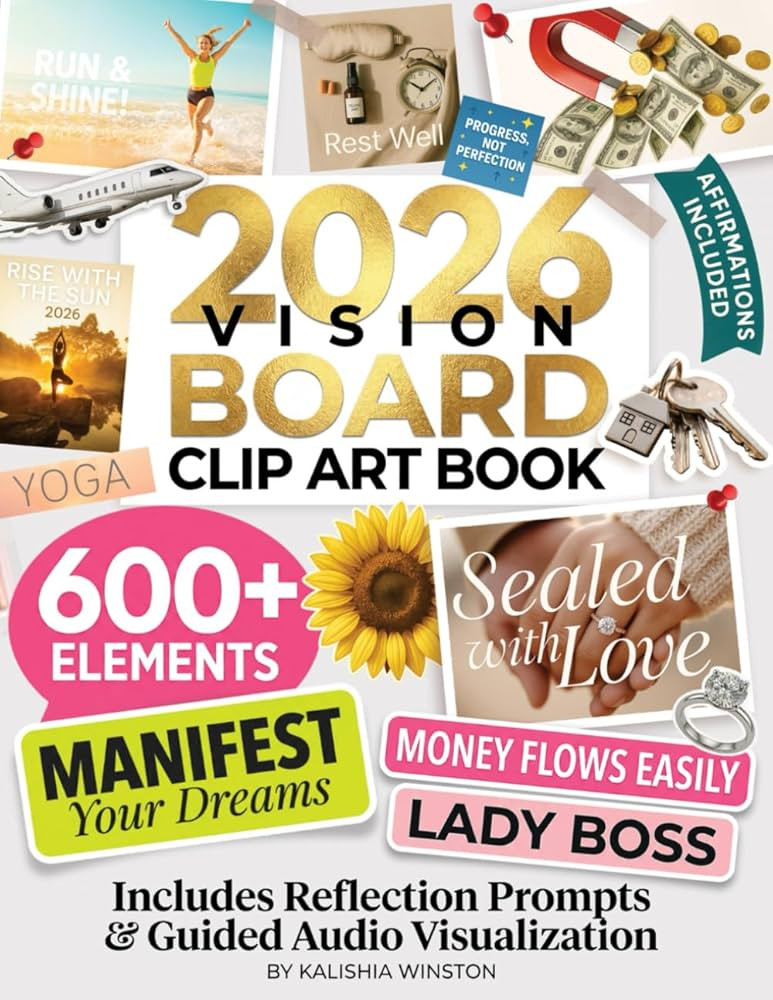 2026 Vision Board Clip Art Book: 600+ Powerful Pictures, Quotes, Words & Affirmations to Create D... | Amazon (US)