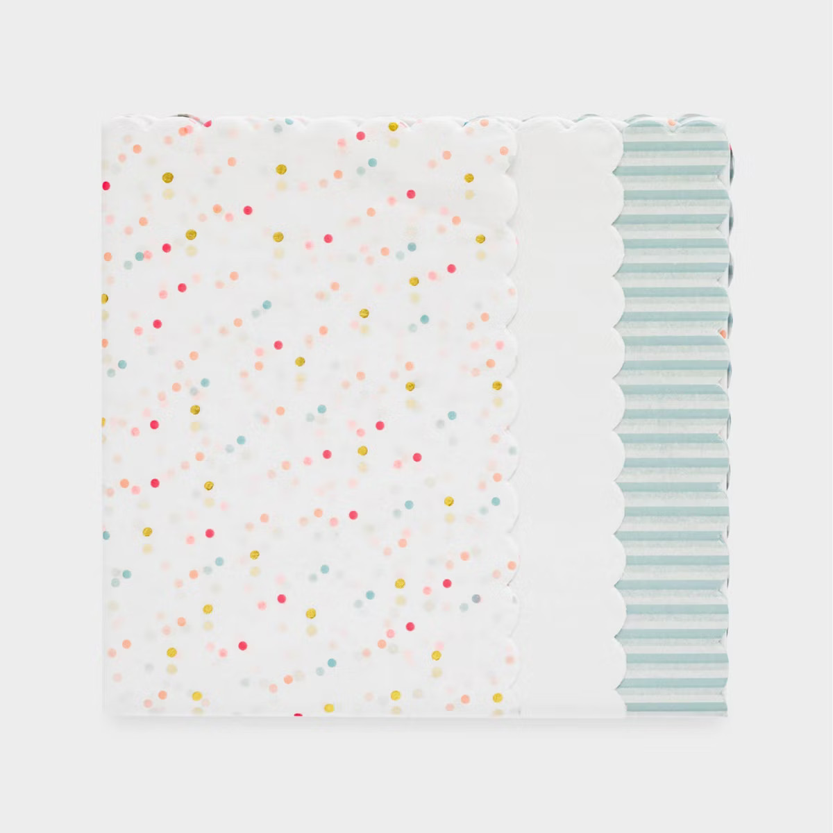 White Dot and Chambray Blue Striped Scallop Gift Tissues 25ct - Sugar Paper™ | Target
