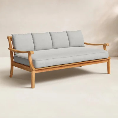 Arizona 69.5" Wide Outdoor Teak Patio Daybed with Cushions | Wayfair North America