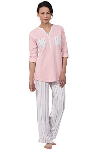 PajamaGram Soft Pajamas for Women - Pajama for Women, Pink Stripe, M, 8-10 | Amazon (US)