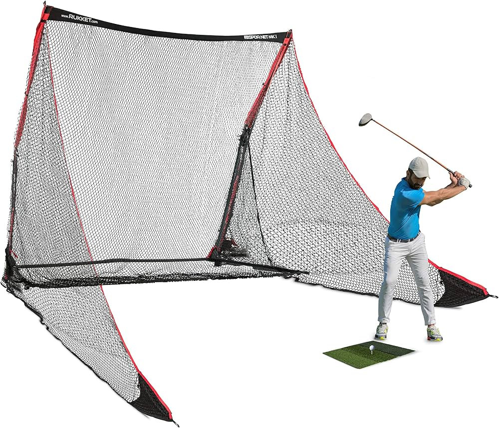 Rukket SPDR 4pc Golf Practice Bundle, Professional Grade 10x7ft Driving Net, Tri-Turf Hitting Mat... | Amazon (US)