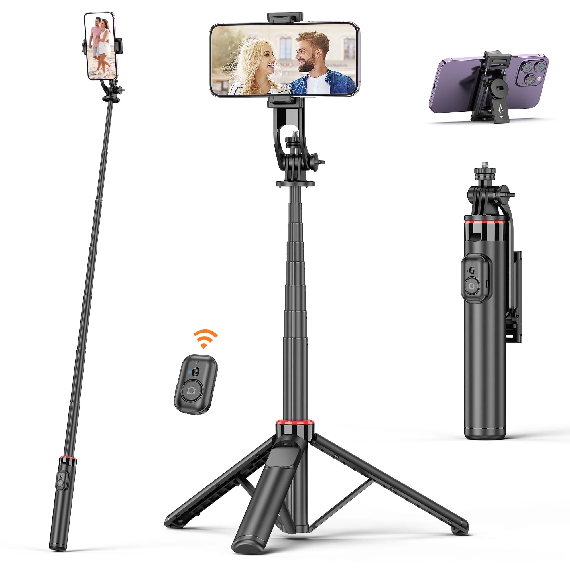 SelfieShow 52" Extendable Selfie Stick Tripod, Smartphone Tripod Stand with Detachable Wireless R... | Walmart (US)