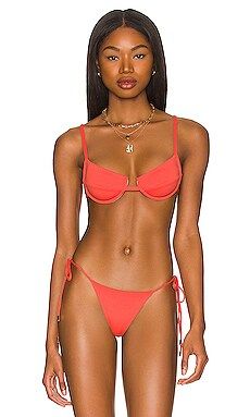 Indah Madonna Underwire Bikini Top in Coral from Revolve.com | Revolve Clothing (Global)