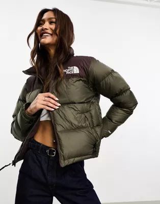 The North Face 1996 Retro Nuptse down puffer jacket in green | ASOS (Global)