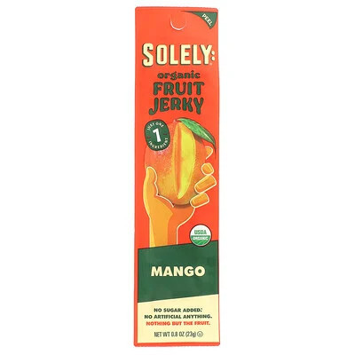 Solely, Organic Fruit Jerky, Mango, 0.8 oz (23 g) | iHerb