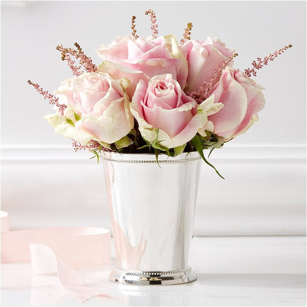 Two's Company McKenzie Mint Julep Vase, Silver-Plated Brass | Amazon (US)