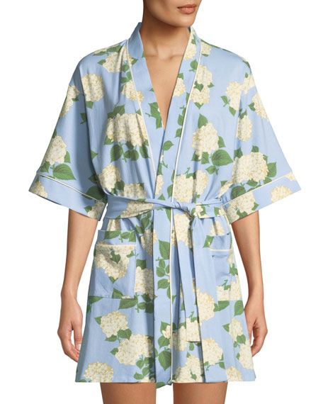 Bedhead Hydrangea Short Robe | Neiman Marcus