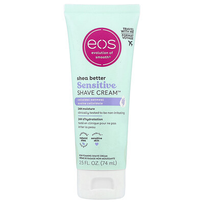 EOS, Shea Better Sensitive Shave Cream™, Colloidal Oatmeal, 2.5 fl oz (74 ml) | iHerb