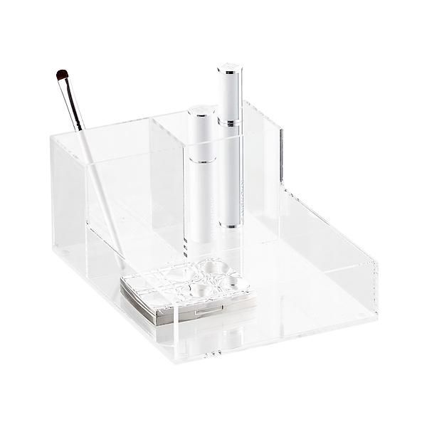 Luxe Acrylic Cosmetic & Brush Organizer | The Container Store
