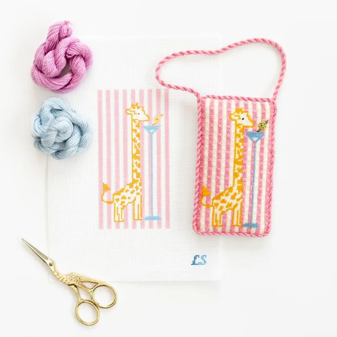 Martini Giraffe Needlepoint Canvas | Etsy (US)