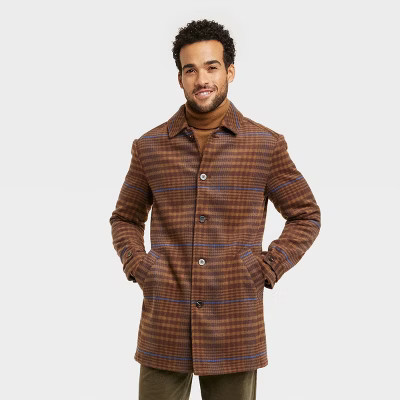Houston White Adult Plaid Pea Coat Jacket - Brown XXS/XS | Target