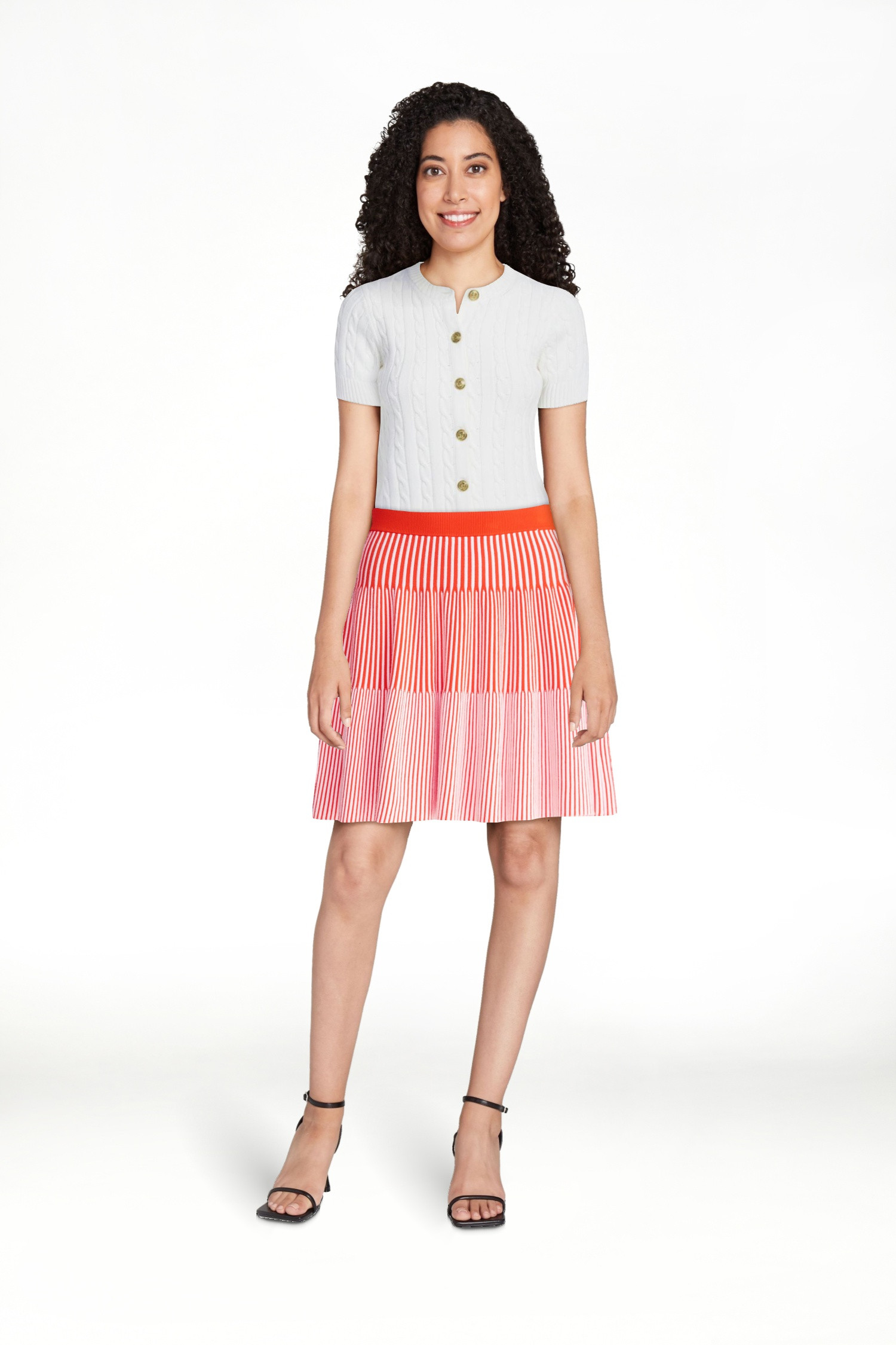 Free Assembly Falda Mini Escalonada de Punto Acanalado para Mujer y Mujer Talla Plus. Tallas XS-4... | Walmart (US)