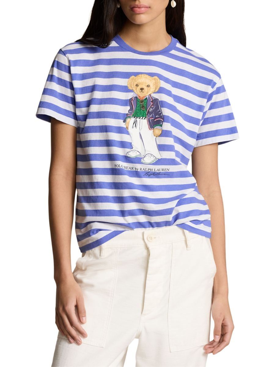 Polo Ralph Lauren Striped Polo Bear T-Shirt | Saks Fifth Avenue