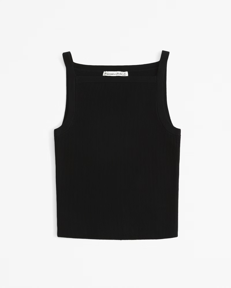 Abercrombie & Fitch Women's Ottoman High-Neck Top in Black - Size XXS | Abercrombie & Fitch (US)