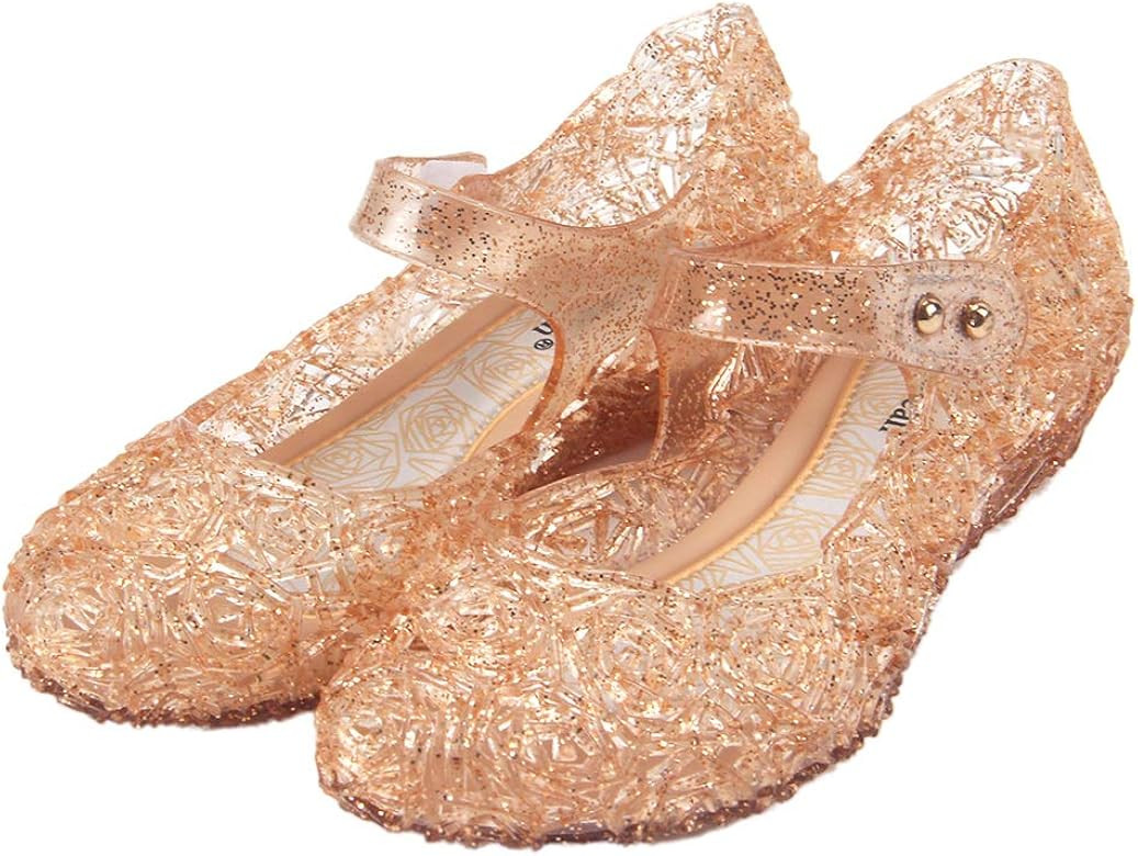 GUGUYeah Princess Costumes Jelly Flats Shoes, Cosplay Birthday Party Dress Up Sandals for Little ... | Amazon (US)