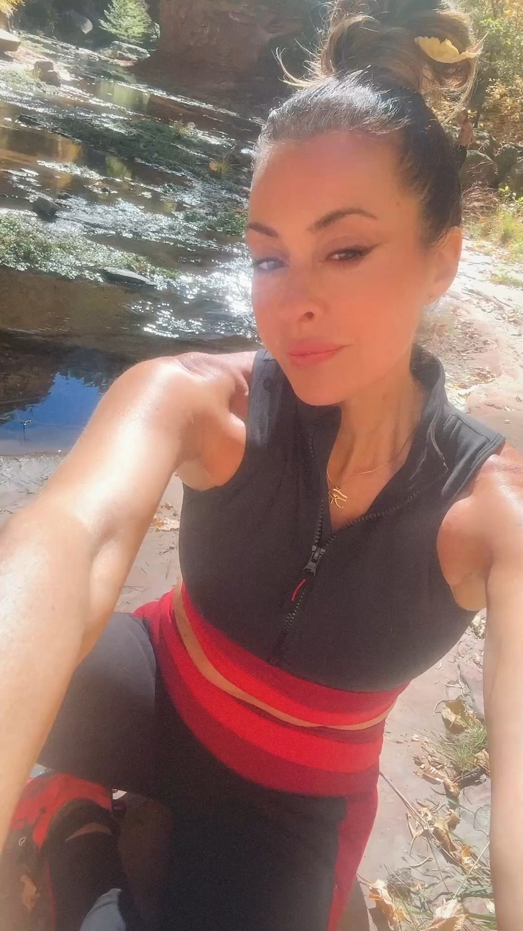 Sporty in stripes. Love this style top for more coverage. Wearing size xs top and small leggings. Fits tts  

#LTKActive #LTKTravel #LTKStyleTip