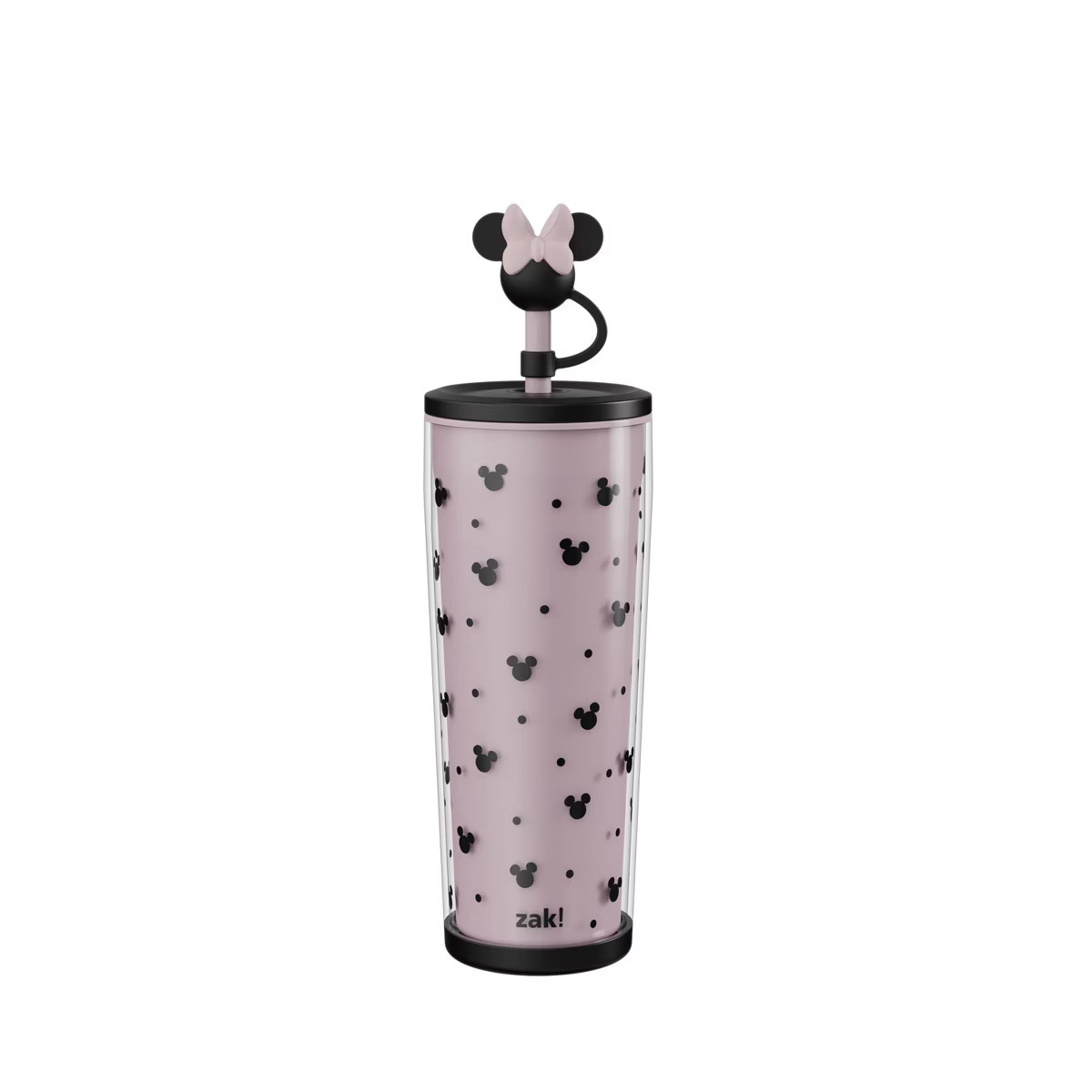 Zak Designs 25oz Double-Wall Plastic Straw Tumbler with Topper Disney Minnie Mouse | Target
