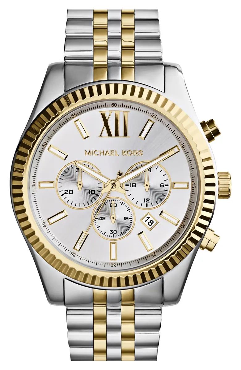 Michael Kors Large Lexington Chronograph Bracelet Watch, 45mm | Nordstrom | Nordstrom