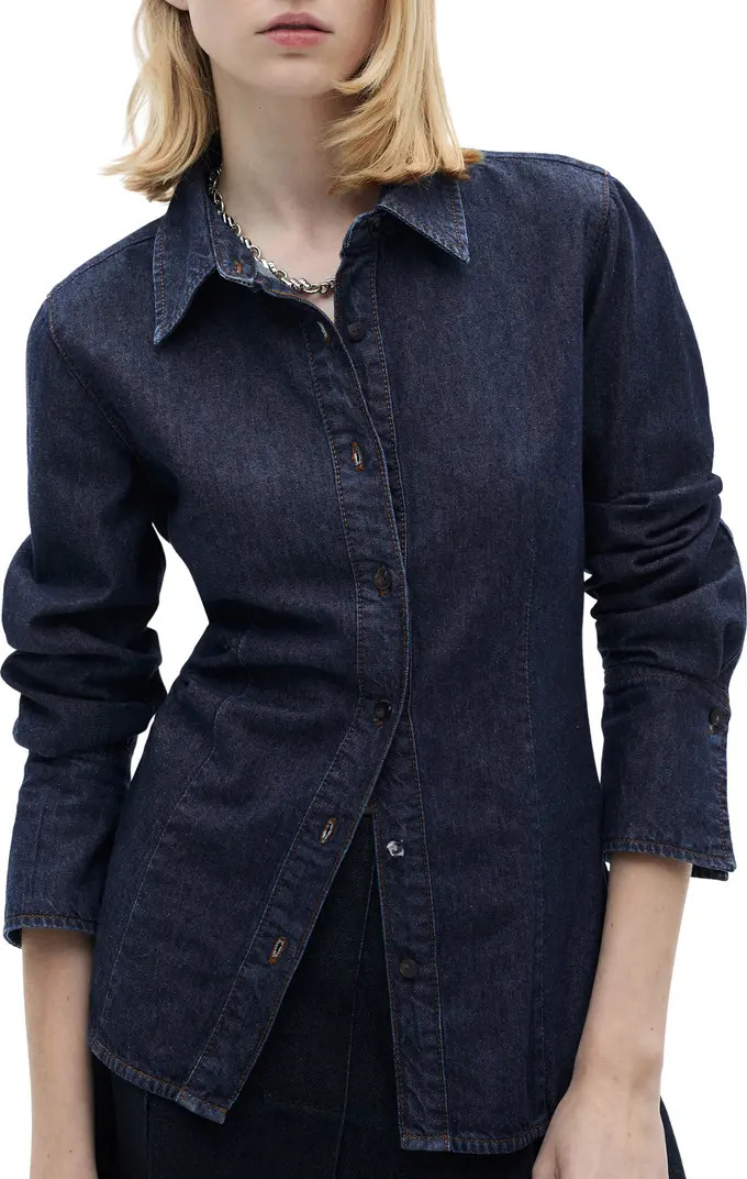 MANGO Mara Denim Shirt | Nordstrom | Nordstrom