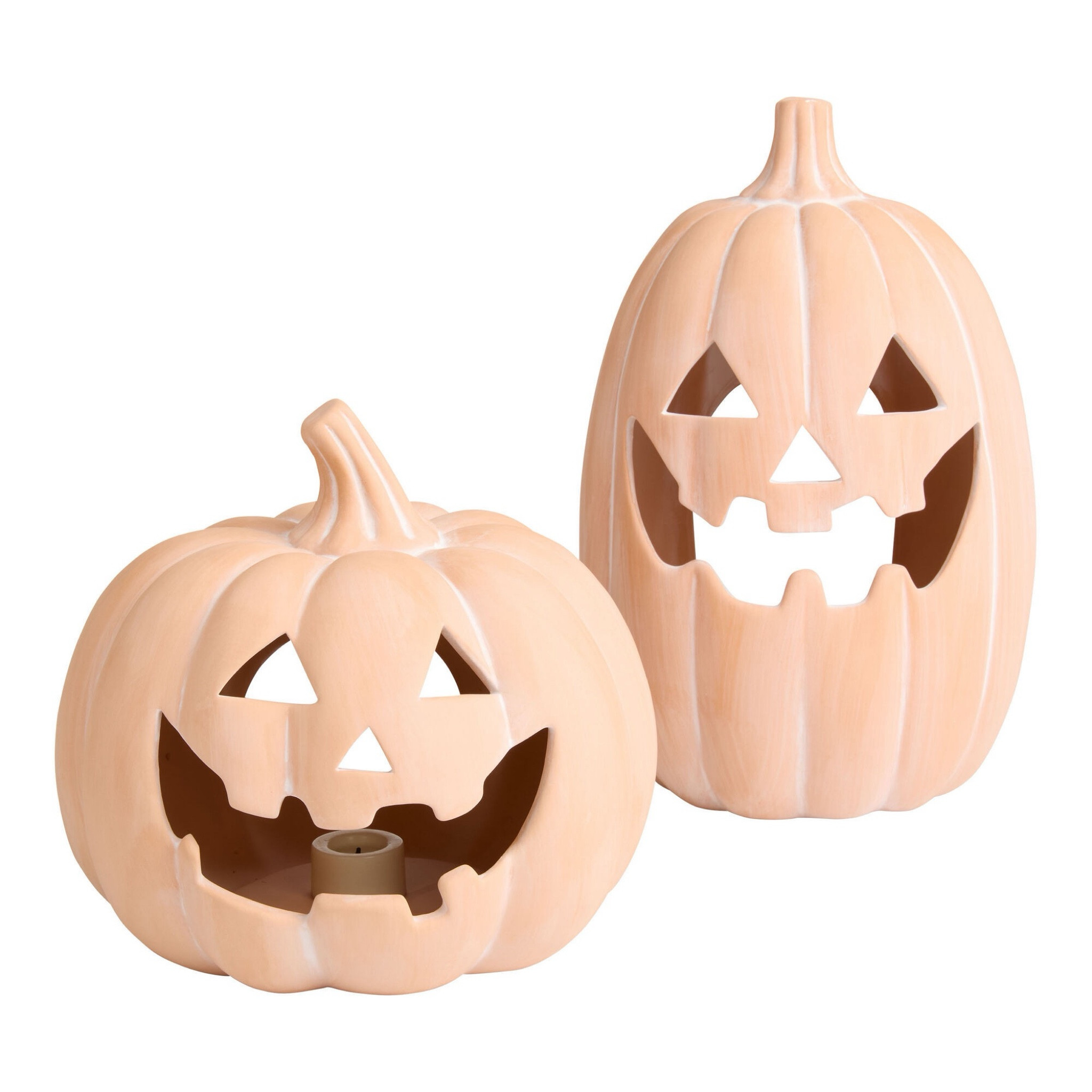 Jack o lanterns.. in stock and have a place for a tea light candle!!! 

Two sizes 

#LTKHome #LTKSeasonal #LTKFindsUnder50