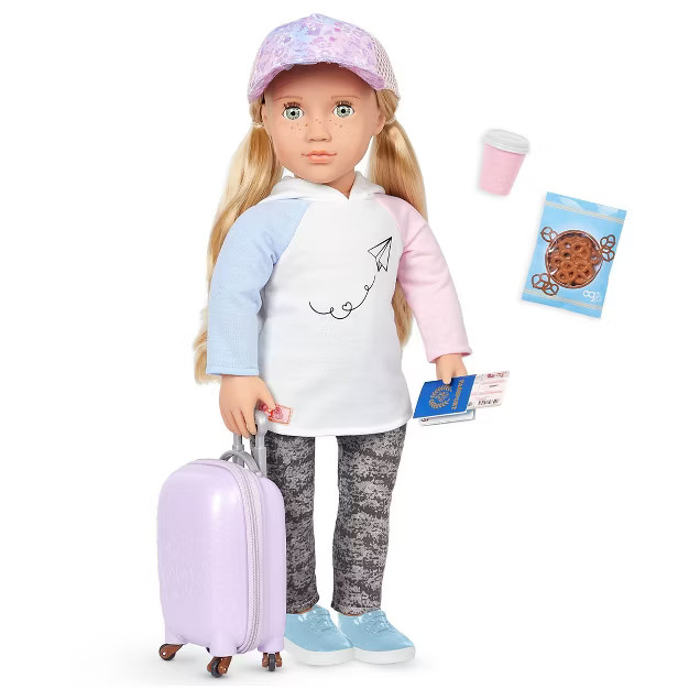 Our Generation Ari with Rolling Luggage & Accessories 18" Travel Doll | Target