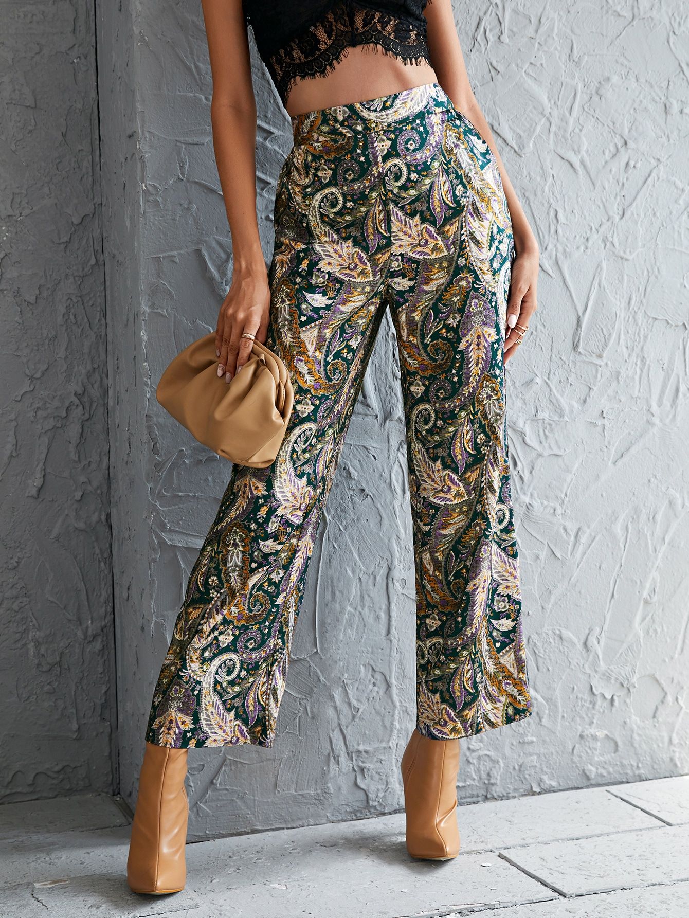 Paisley Print Wide Leg Pants | SHEIN