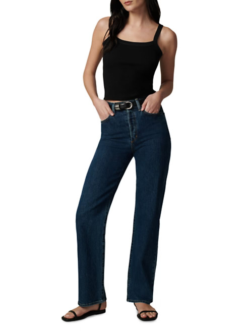 The Margot High-Rise Straight-Leg Jeans | Saks Fifth Avenue