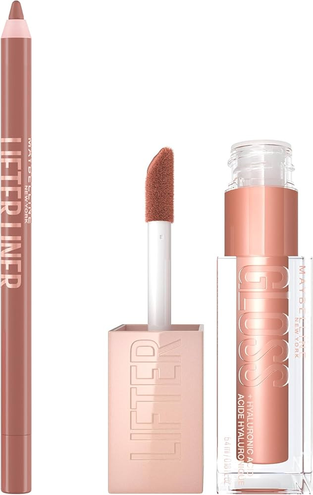 Maybelline Lifter Gloss and Lifter Liner Bundle, Lip Gloss and Lip Liner in Shades Stone and On I... | Amazon (US)