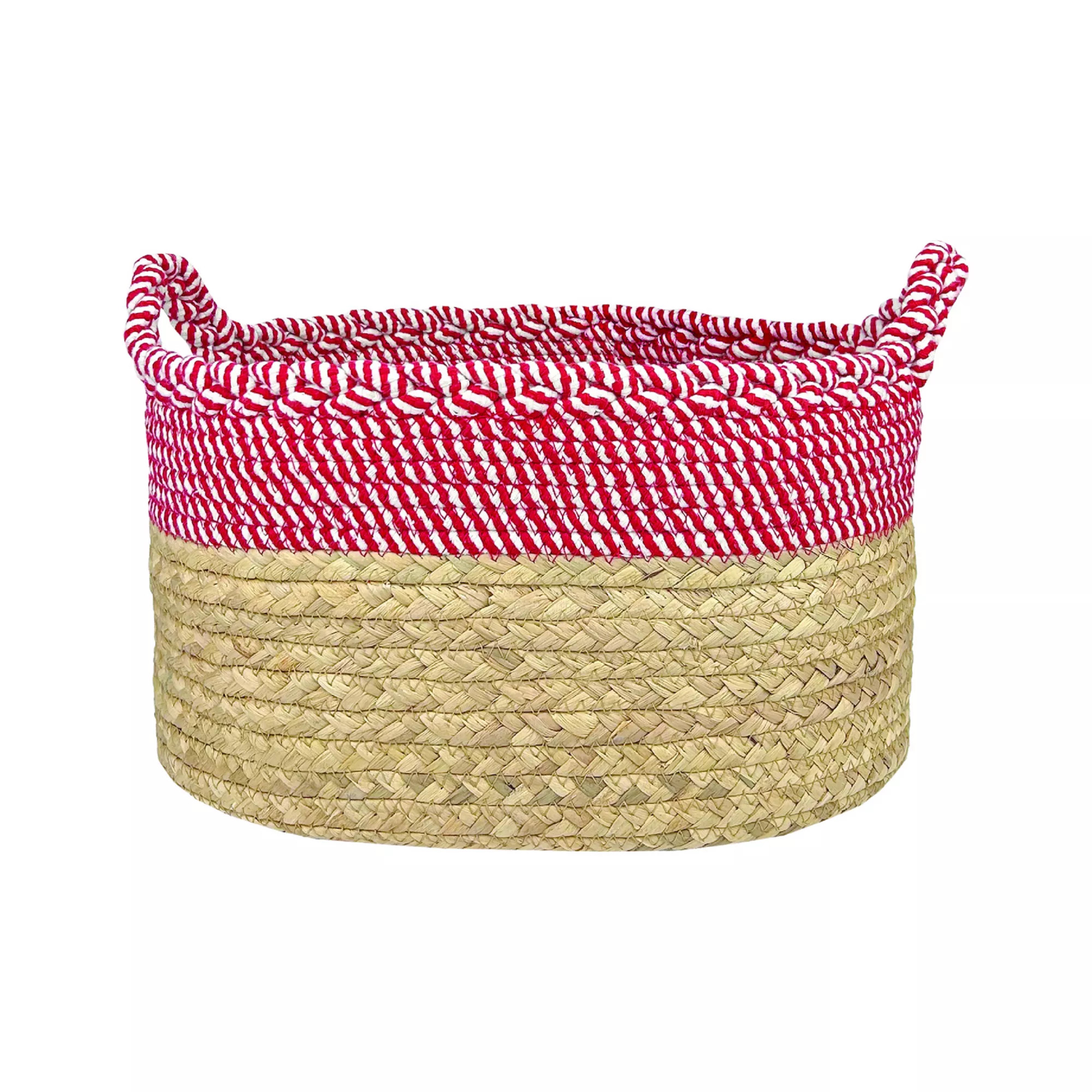 Merry and Bright Medium Woven Candy Cane Stripe Storage Bin | Kohl's