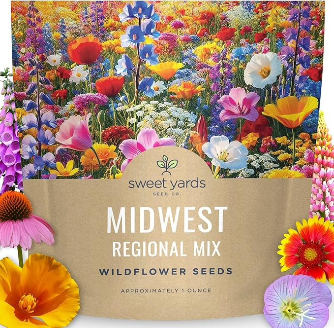 Midwest Regional Mix - Large 1 Ounce Packet - 15,000 Flower Seeds for Planting - Wildflower Mix | Amazon (US)