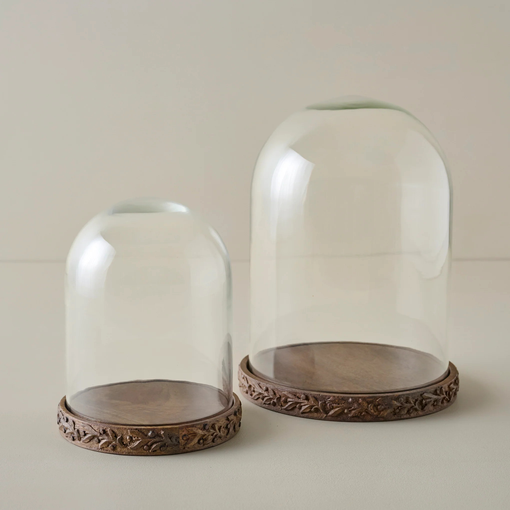 Eleanor Carved Wood Cloche | Magnolia