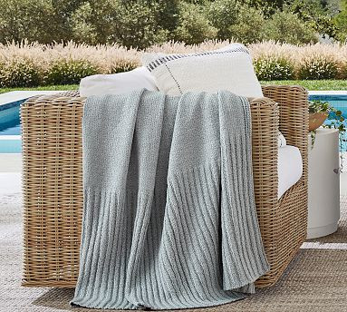 Bold Bordered Outdoor Throw | Pottery Barn (US)