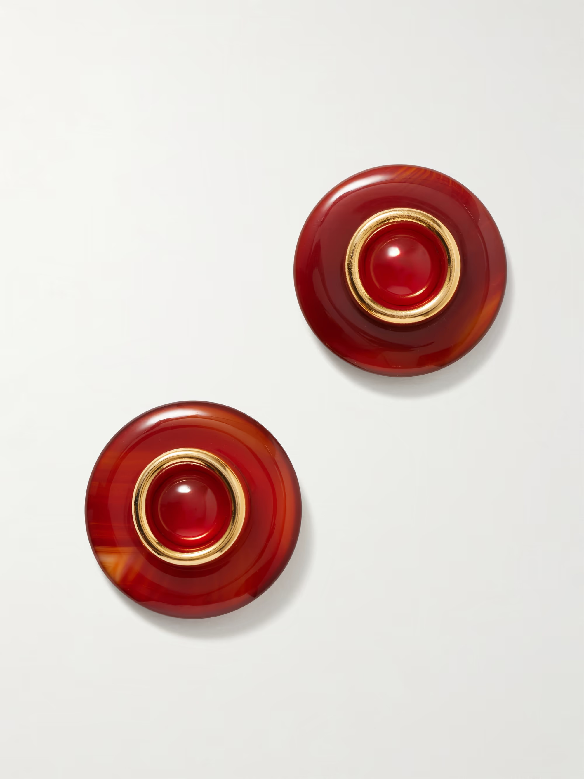 Devon gold-plated carnelian earrings | NET-A-PORTER (US)