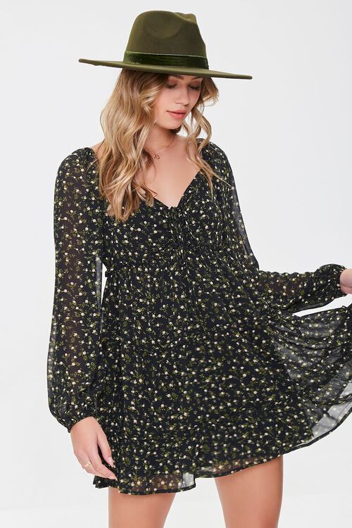 Ditsy Floral Print Mini Dress | Forever 21 (US)