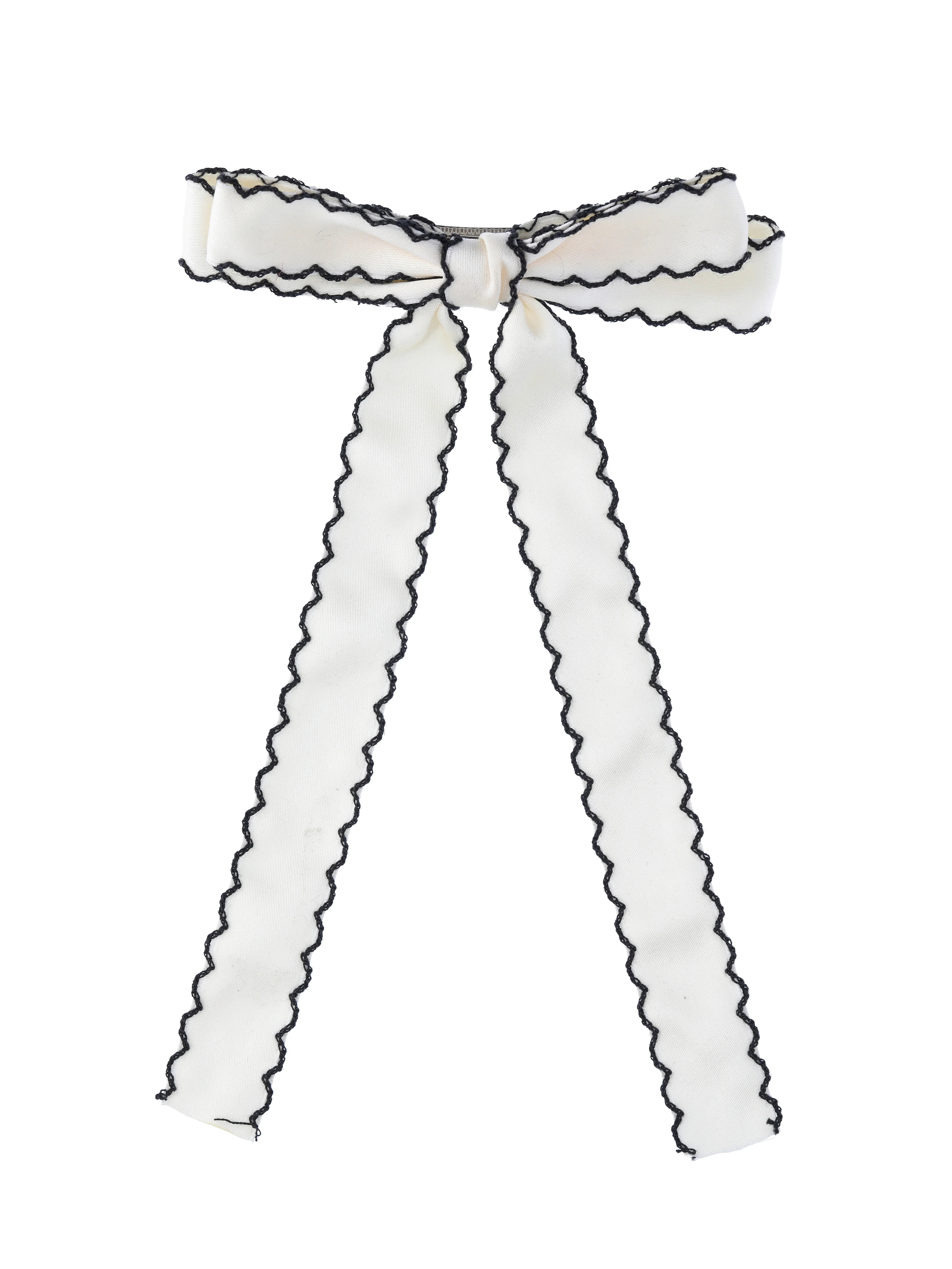 No Boundaries Scallop Edge Bow, Ivory | Walmart (US)