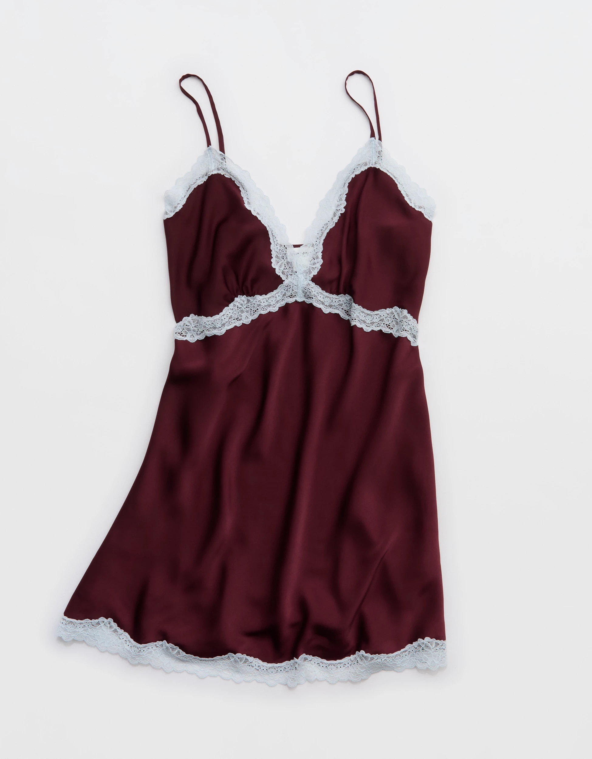 OVERSLEPT by Aerie Liquid Satin Mini Nightie | American Eagle Outfitters (US & CA)