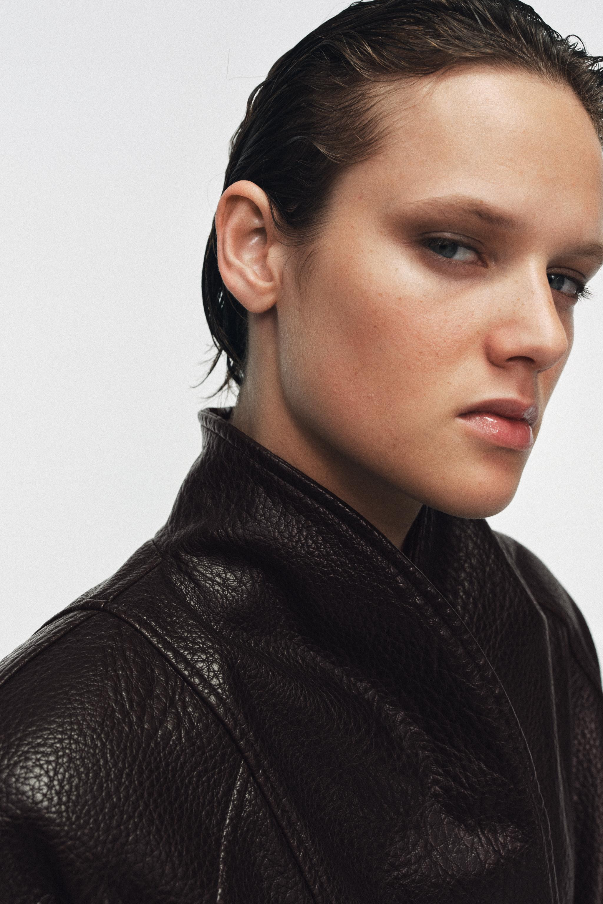 LEATHER EFFECT BELTED JACKET ZW COLLECTION | Zara UK