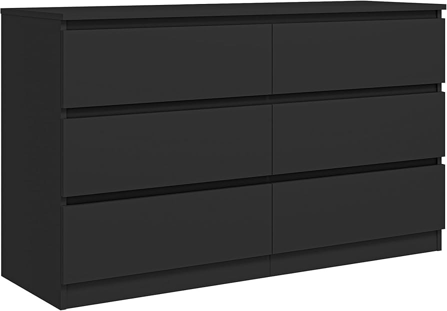 Vibe & Dine 6 Drawer Double Dresser, Modern Chest of Drawers with Wide Storage for Closet, Bedroo... | Amazon (US)