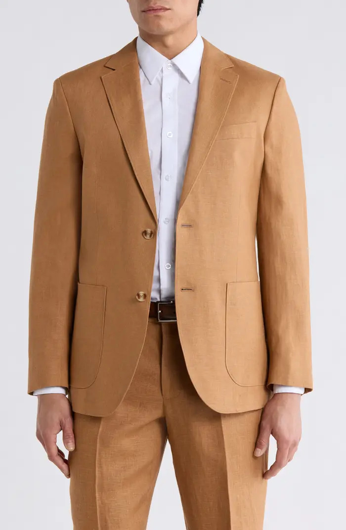 Solid Notch Lapel Linen Sport Coat | Nordstrom Rack