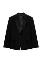 Blazer with satin lapels | PULL and BEAR UK