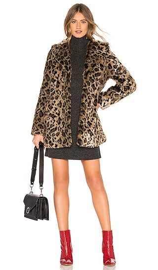 Lovers + Friends Mariana Faux Fur Coat in Natural Leopard | Revolve Clothing (Global)