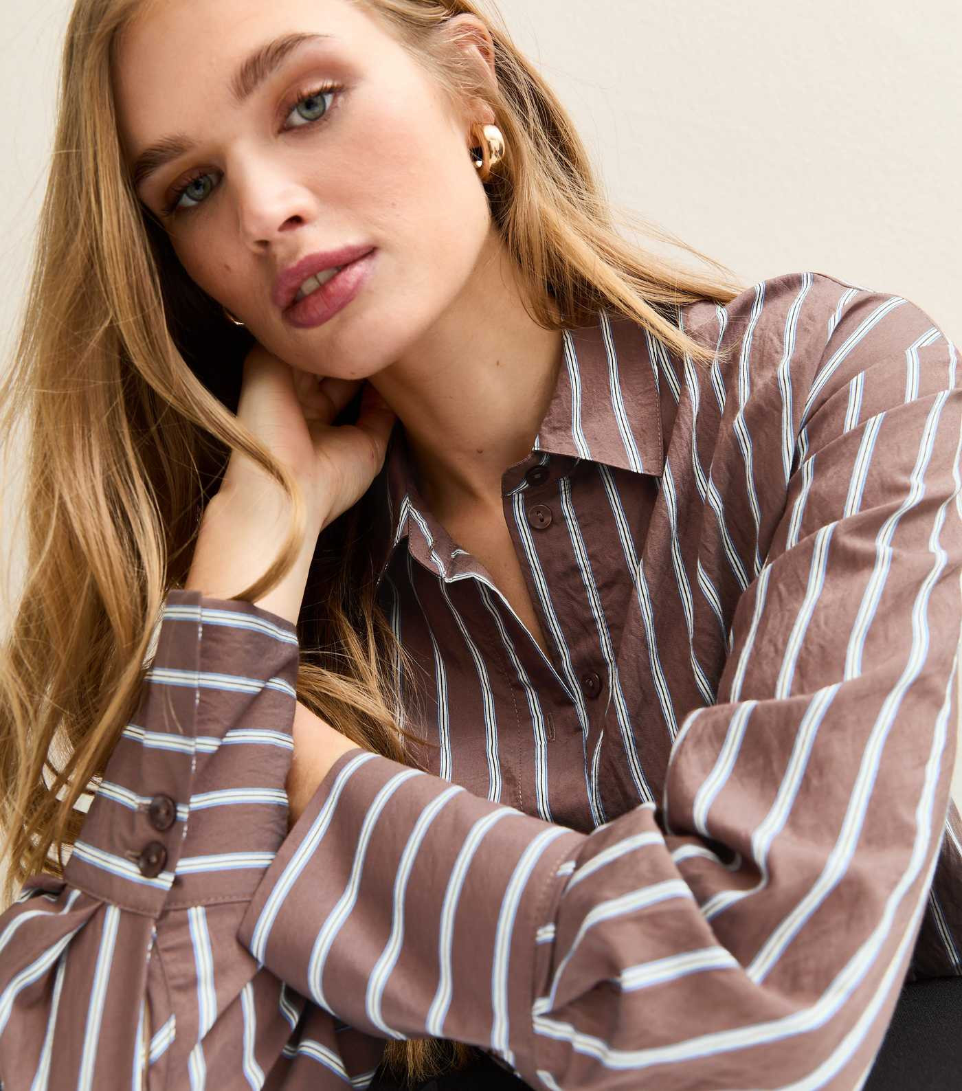 Brown Striped Button Up Shirt | New Look | New Look (UK)