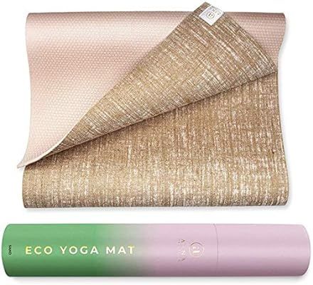 Ajna Organic Yoga Mat - Natural Jute Yoga Mats - Large Non Slip Eco Friendly Yoga Mats with Carry... | Amazon (US)